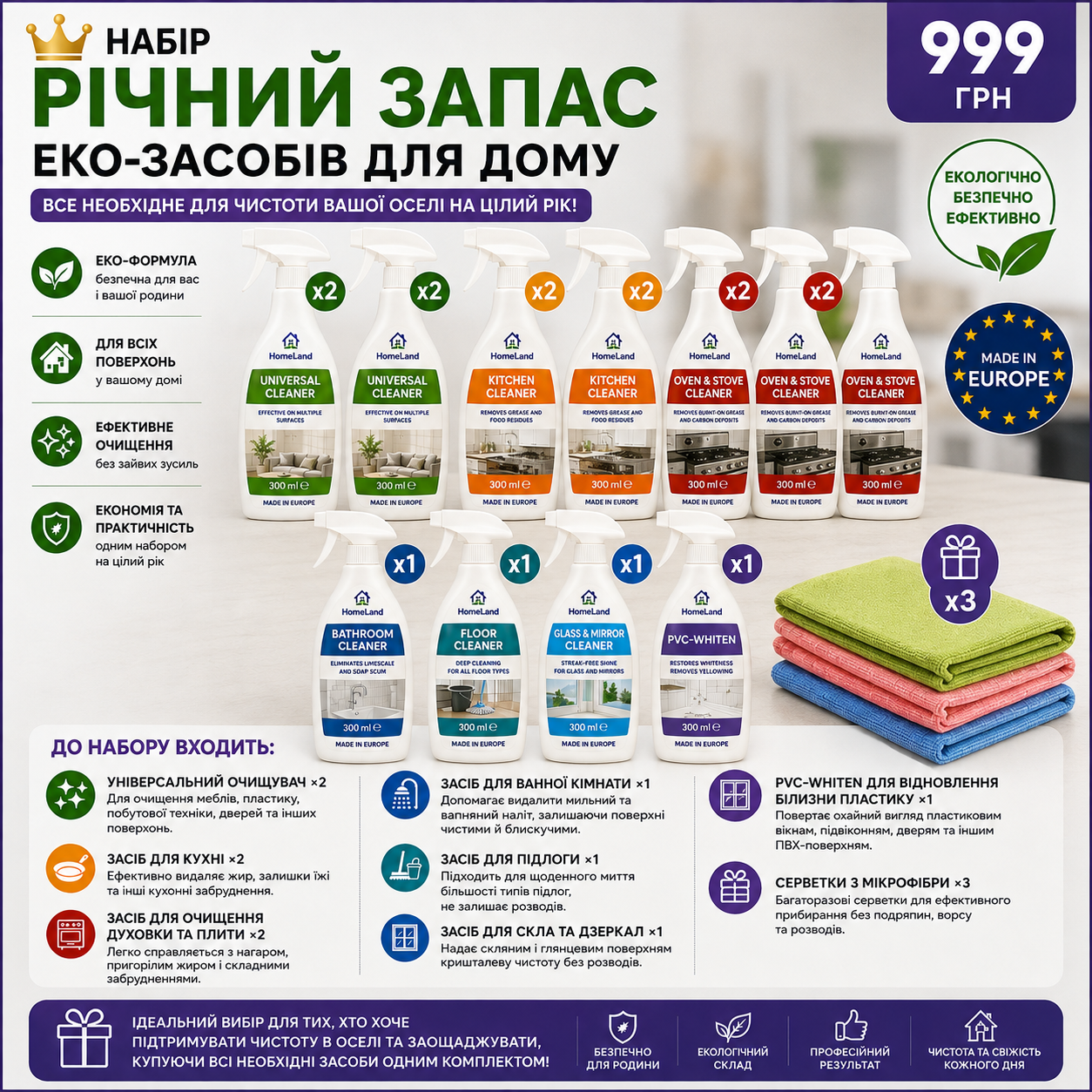 Набір «Річний запас ЕКО-засобів для дому»